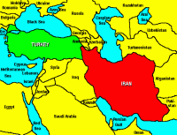 iran bordering countries